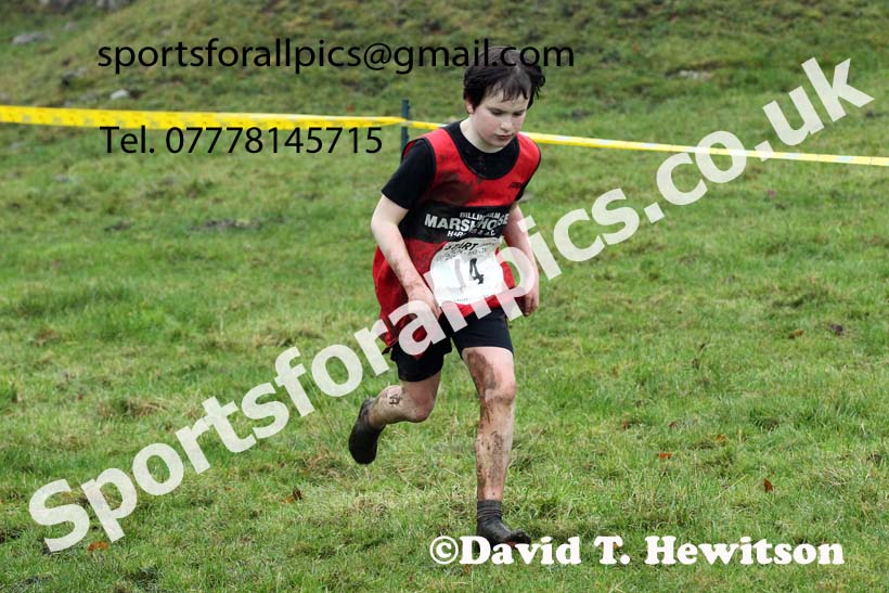 Boys under-13s, NECAA Junior Cross Country Relays, Thornley Farm, Peterlee, Saturday, December 12th. Photo: David T. Hewitson/Sports for All Pics